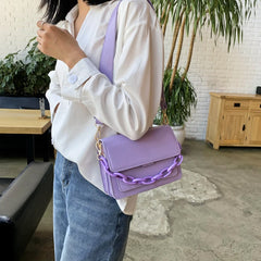 Winter Lady Shoulder Handbag Cross Body Bag Mini PU Leather Solid Bag