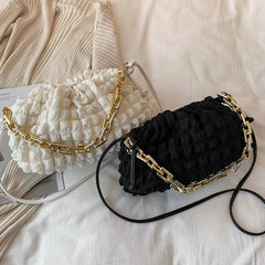 Chain Handbag Shoulder Bag for Women Clutch Purses Winter High Crossbody Bag