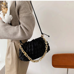 Chain Handbag Shoulder Bag for Women Clutch Purses Winter High Crossbody Bag