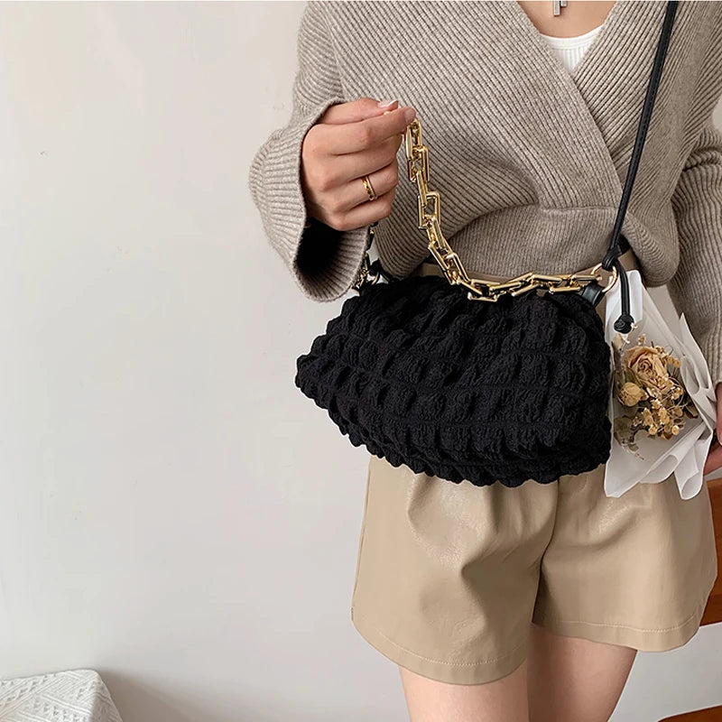 Chain Handbag Shoulder Bag for Women Clutch Purses Winter High Crossbody Bag