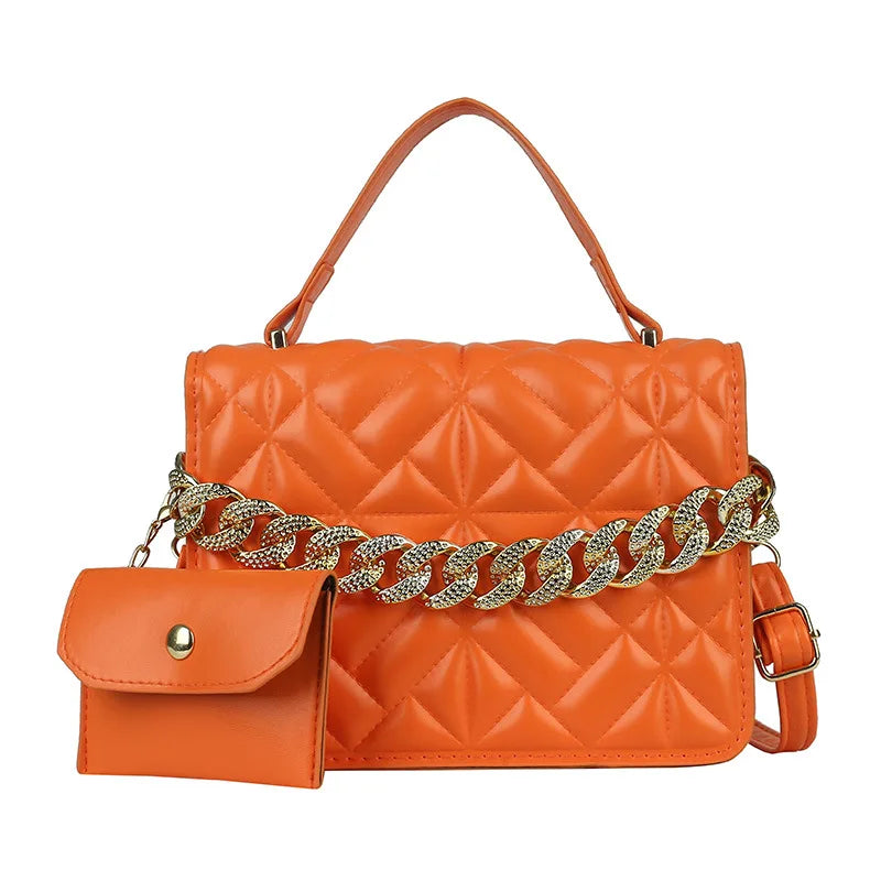 Chain Handbag Women's Winter Messenger Bag Retro Small Square Bag
