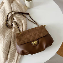 Retro Tote Bag Leather Ladies Vintage Chain Hobo Bag for Women Handbags
