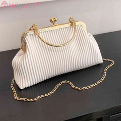 Chain Ladies Messenger Bag PU Leather Casual Portable Soft Metal Buckle