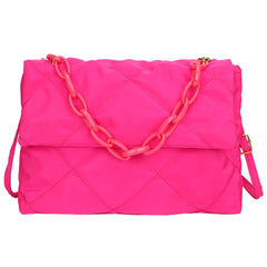 Chain Nylon Shoulder Bags Quilted Women Casual Winter Large Capacity