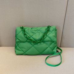 Chain Nylon Shoulder Bags Quilted Women Casual Winter Large Capacity