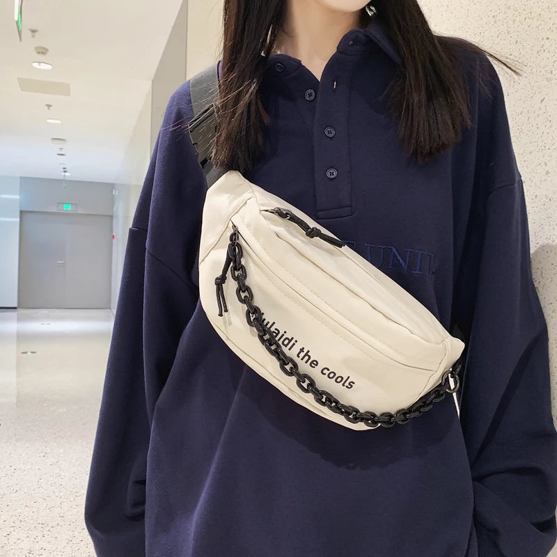 Nylon Fanny Pack Purse Large Phone Belt Bag Canvas Waterproof Travel Phone Bag
