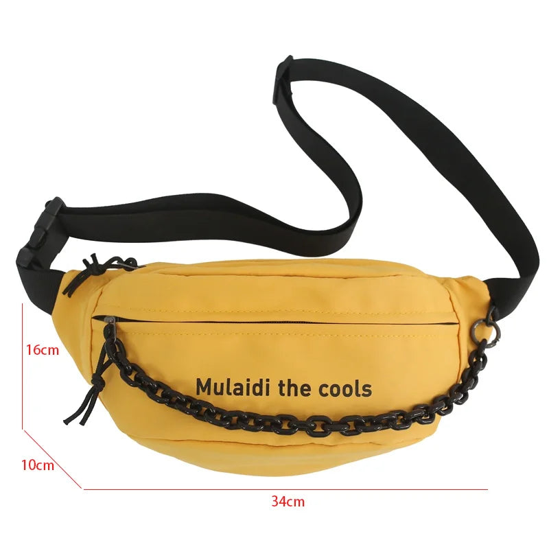 Nylon Fanny Pack Purse Large Phone Belt Bag Canvas Waterproof Travel Phone Bag