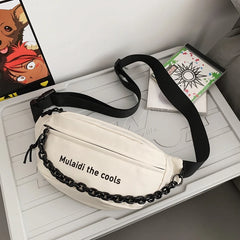 Nylon Fanny Pack Purse Large Phone Belt Bag Canvas Waterproof Travel Phone Bag
