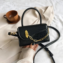 Chain PU Leather Shoulder Bags for Women Handbags Female Cross Body Bags