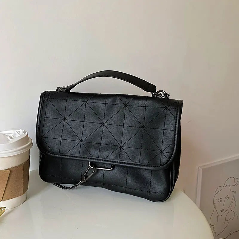 Quilted Chain Shopper Tote Shoulder Bag for Women