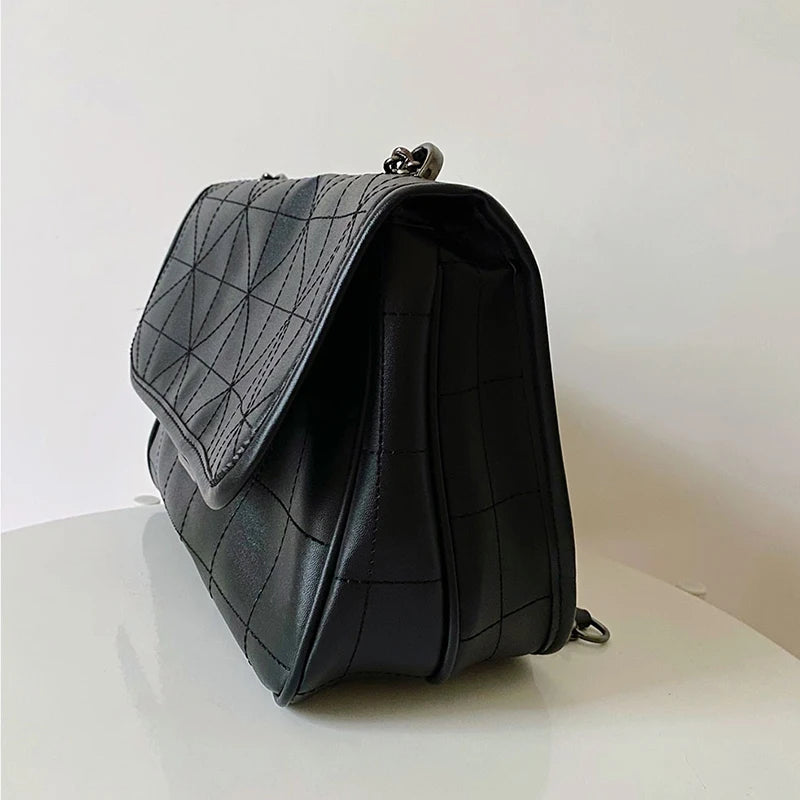 Quilted Chain Shopper Tote Shoulder Bag for Women