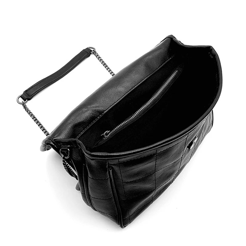 Quilted Chain Shopper Tote Shoulder Bag for Women