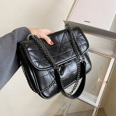 Quilted Chain Shopper Tote Shoulder Bag for Women