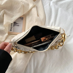 Chain Shoulder Bags Women Underarm Bag Handbags PU Leather Dumpling Bag