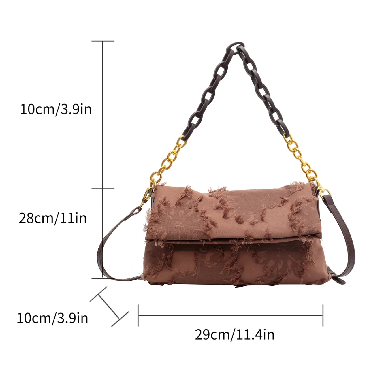 Canvas Shoulder Purse Handbag Tassel Crossbody Bag for Women