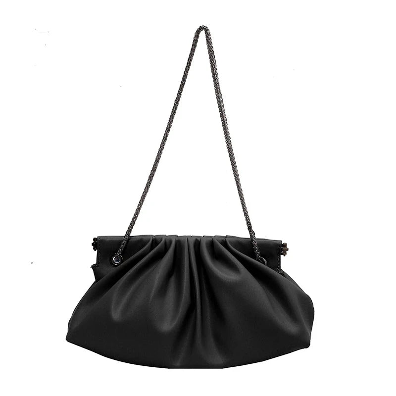 Small PU Leather Crossbody Bag for Women Chain Tote Shoulder Handbag