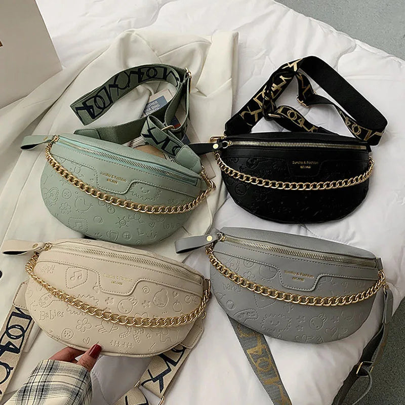 Small PU Leather Fanny Packs Women's Waist Bag Packs