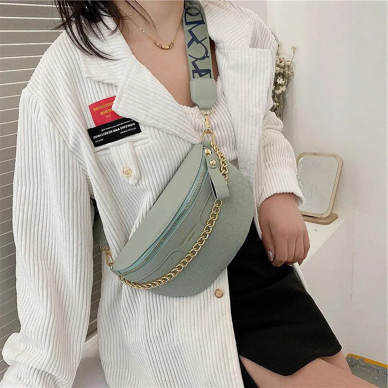 Small PU Leather Fanny Packs Women's Waist Bag Packs