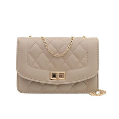 Chain Small Square Bag Casual Diagonal Bag Women's Bag Girl's Pu Bag