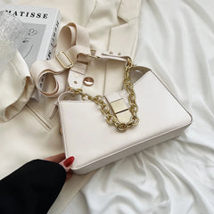 Chain PU Leather Shoulder Bags for Women - Small Crossbody Handbags