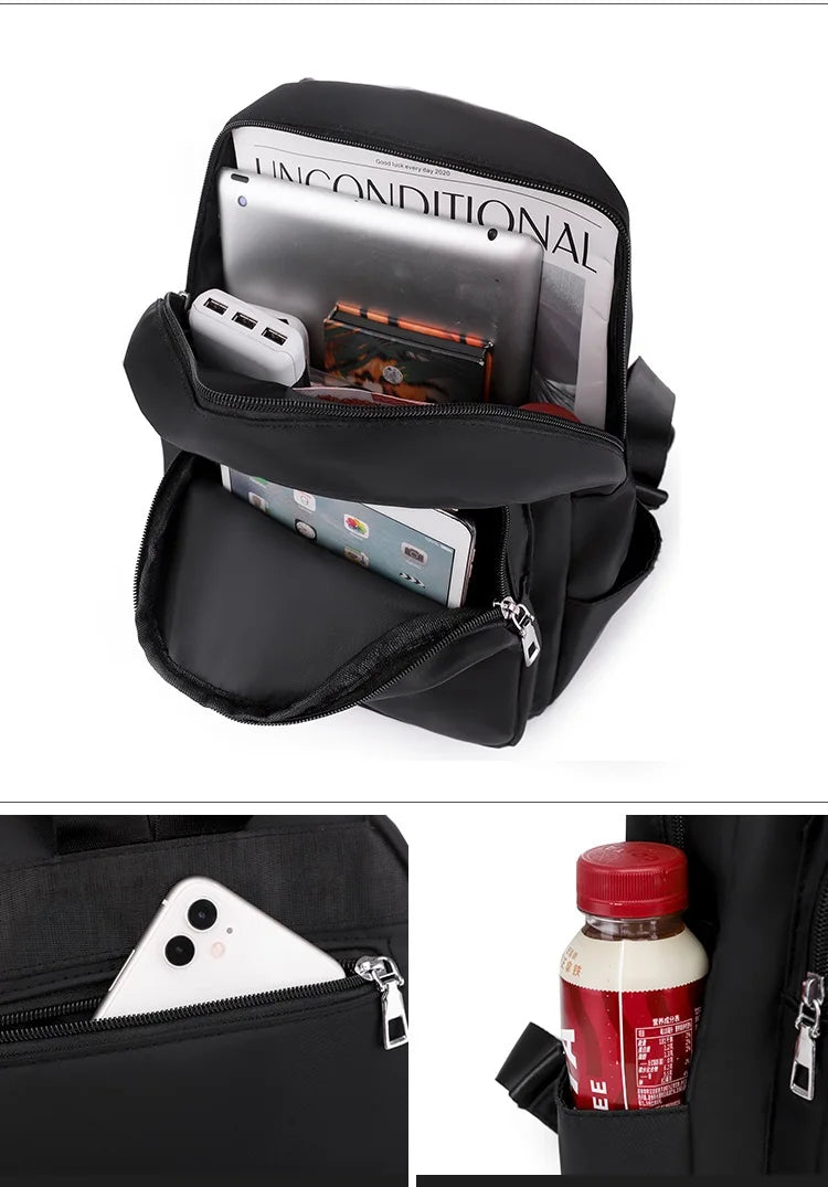 Chain Tassel Women Backpacks Oxford Cloth Shoulder Bags School Girls Rucksa