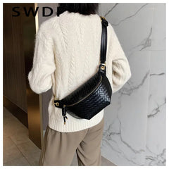 Women Leather Waist Bag Fanny Pack Crossbody Chest Mini Phone Purse