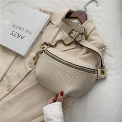 Women Leather Waist Bag Fanny Pack Crossbody Chest Mini Phone Purse