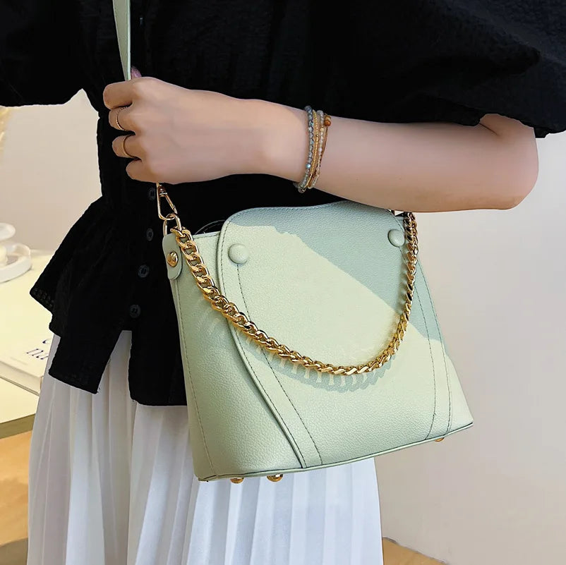 Chain Bucket Shoulder bags for women Crossbody Bag small Female Handbags