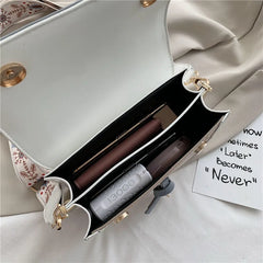 Chain flap bags for women Shoulder Bag patchwork PU Leather ladies handbag