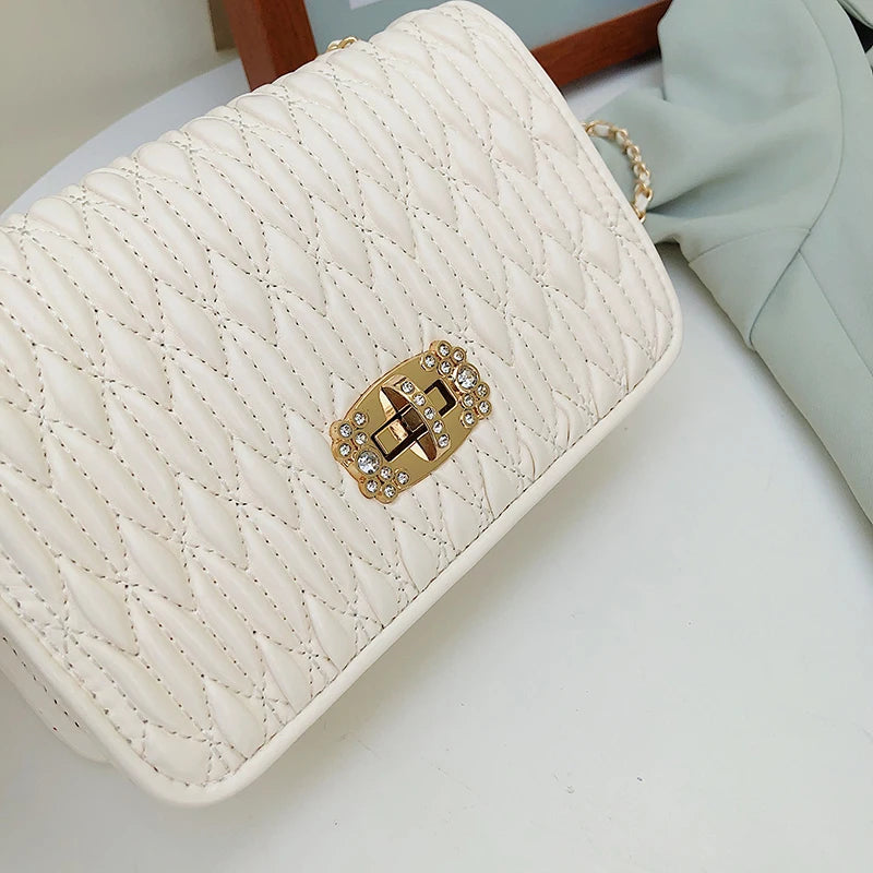 Women's Crossbody Shoulder Bag with Chains - Handbags for Ladies
