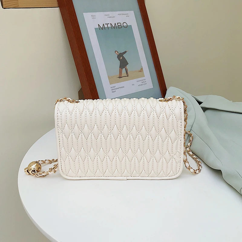 Women's Crossbody Shoulder Bag with Chains - Handbags for Ladies