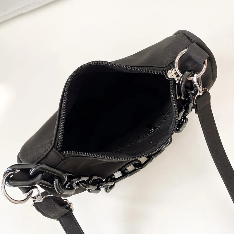 Nylon Shoulder Bag for Women Underarm Handbag and Purse