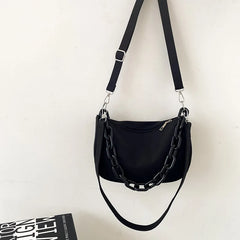 Nylon Shoulder Bag for Women Underarm Handbag and Purse