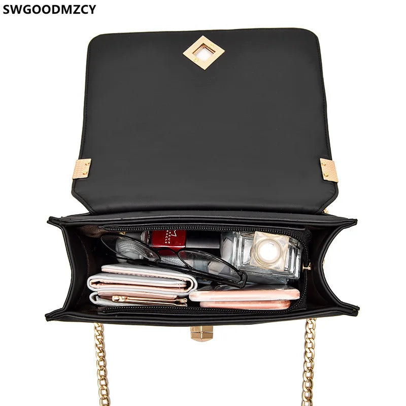 Leather Shoulder Bags for Women Crossbody Bags Square Shape