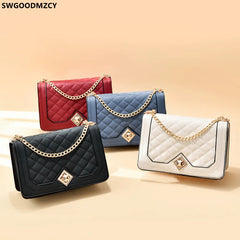Leather Shoulder Bags for Women Crossbody Bags Square Shape