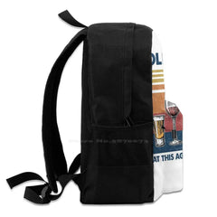 Champagne Glasses Women Men Teens Laptop Travel School Bag