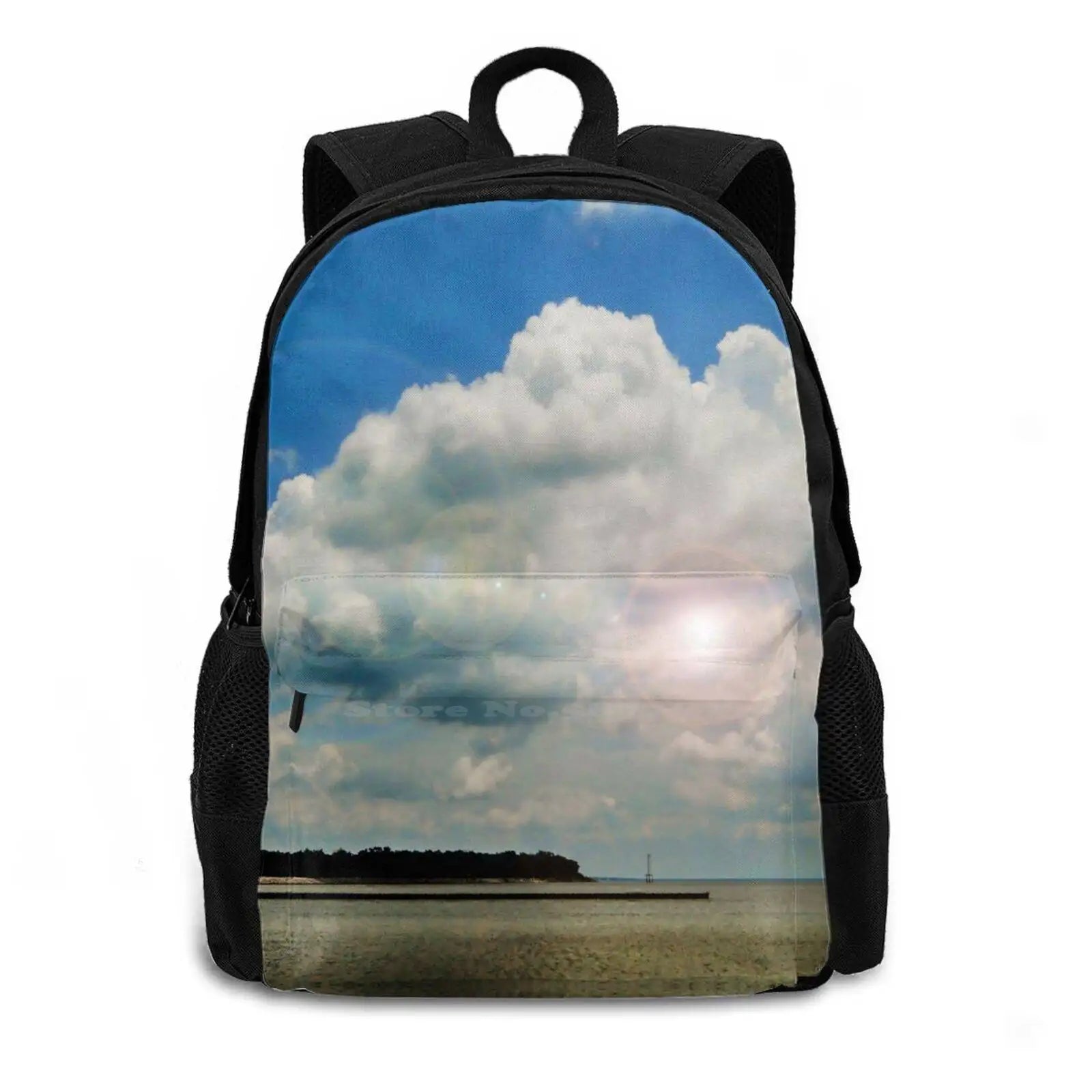 Gulf School Bag Big Capacity Backpack Laptop 15 Inch Water Gulf Of Mexico