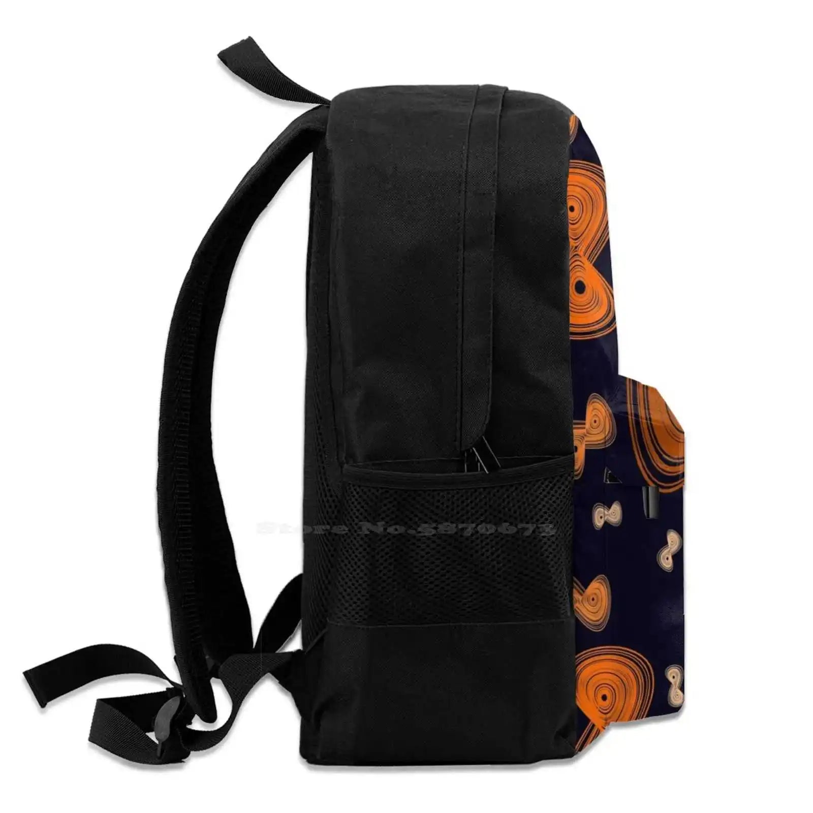 Orange School Bag Big Capacity Backpack Laptop 15 Inch