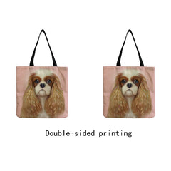 Charles Spaniel Dog Print Women Handbag Tote Large Capacity Shoulder Bags