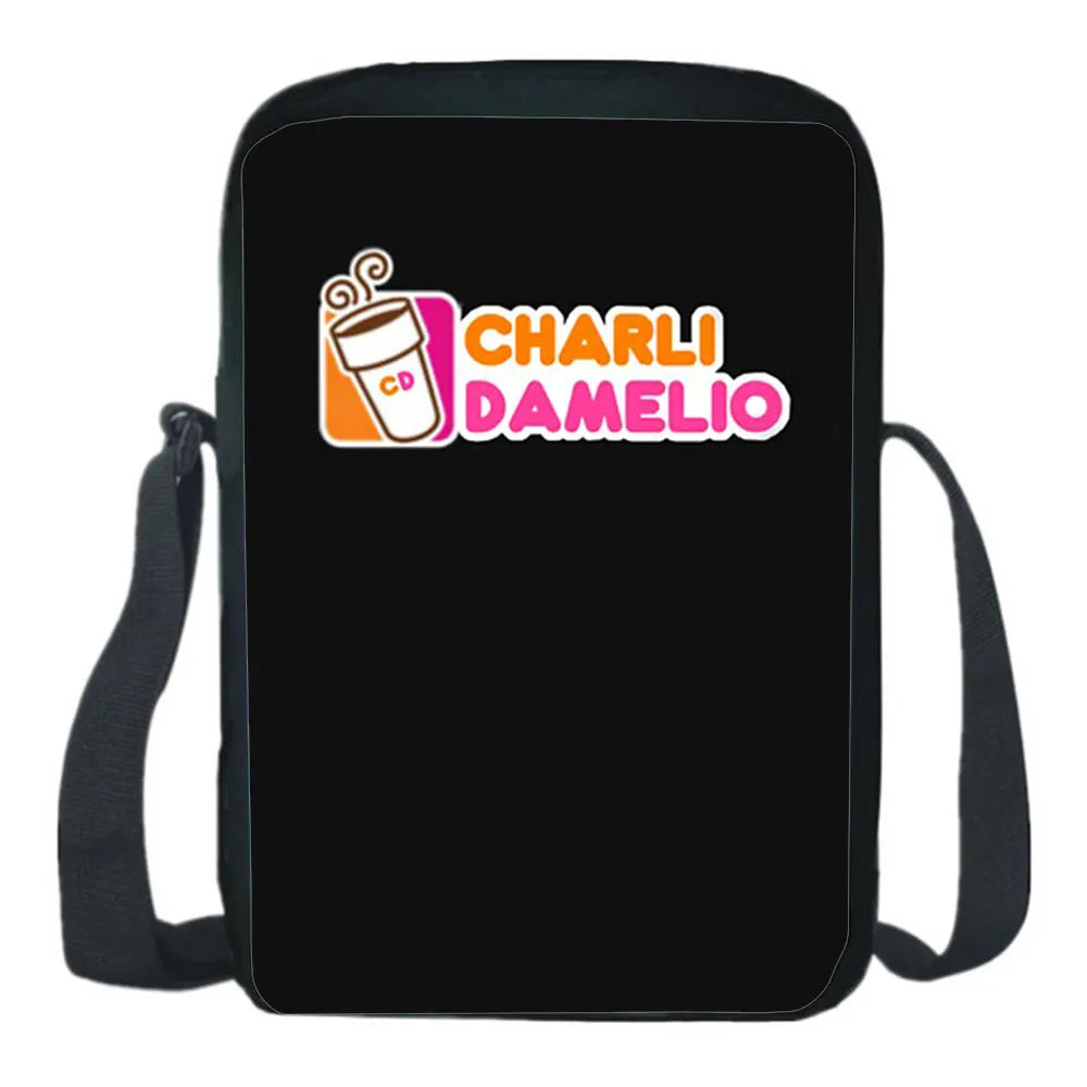 Charli Damelio Shoulder Bag Teens Messenger Crossbody School Bookbag