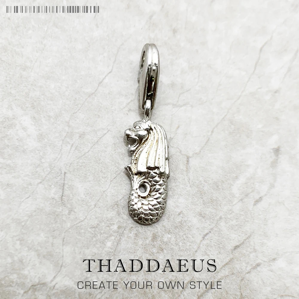 Charm Pendant Merlion 925 Sterling Silver