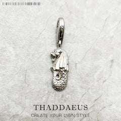 Charm Pendant Merlion 925 Sterling Silver