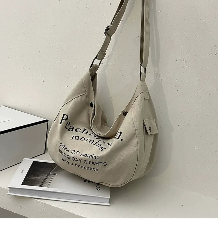 Large Capacity Ladies Shoulder Bag Canvas Women Messenger Bags