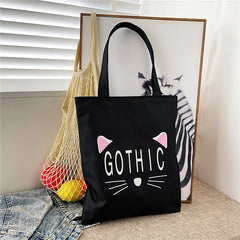Women's Printed Canvas Shoulder Bag for Shopping