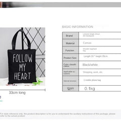 Women's Printed Canvas Shoulder Bag for Shopping