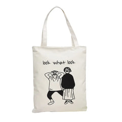Women's Printed Canvas Shoulder Bag for Shopping