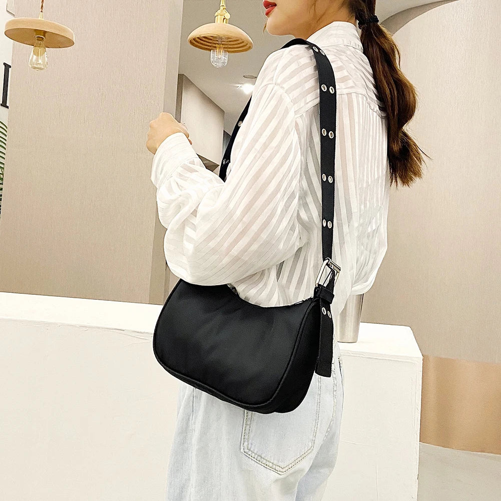 Nylon Shoulder Bag Crossbody Pouch Zipper Streetwear Sac femme