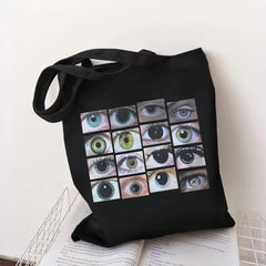 Canvas Tote Shopping Purses Eyes Casual Handbags