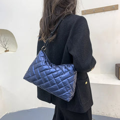 Fluffy Tote Bag Cross Body Down Shoulder Bags for Women Handbag