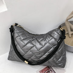 Fluffy Tote Bag Cross Body Down Shoulder Bags for Women Handbag